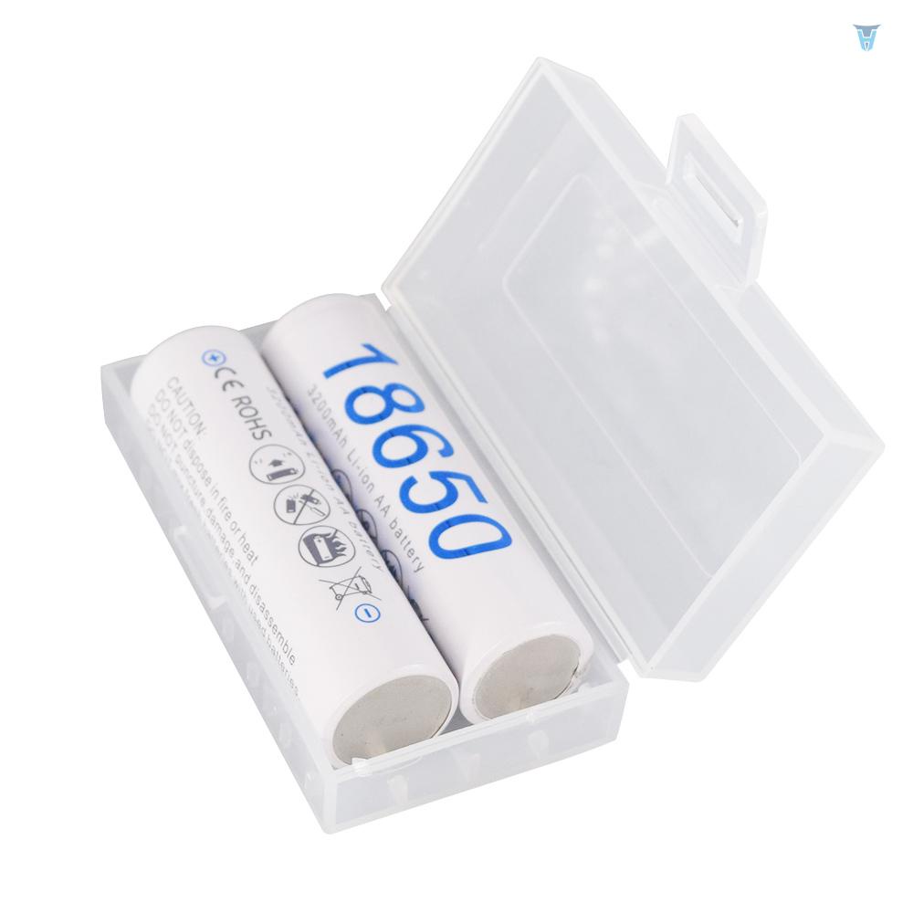 1 Hộp Đựng Pin 18650 2 18650 Bằng Nhựa Trong Suốt Chất Lượng Cao
