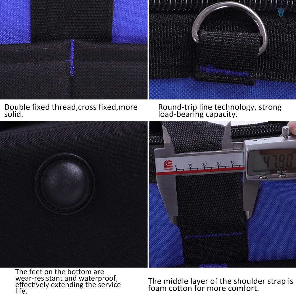 Túi Vải Oxford Đeo Chéo Đa Năng Sức Chứa Lớn YILEQI Dành Cho Thợ Điện Plumber Và Thợ Điện