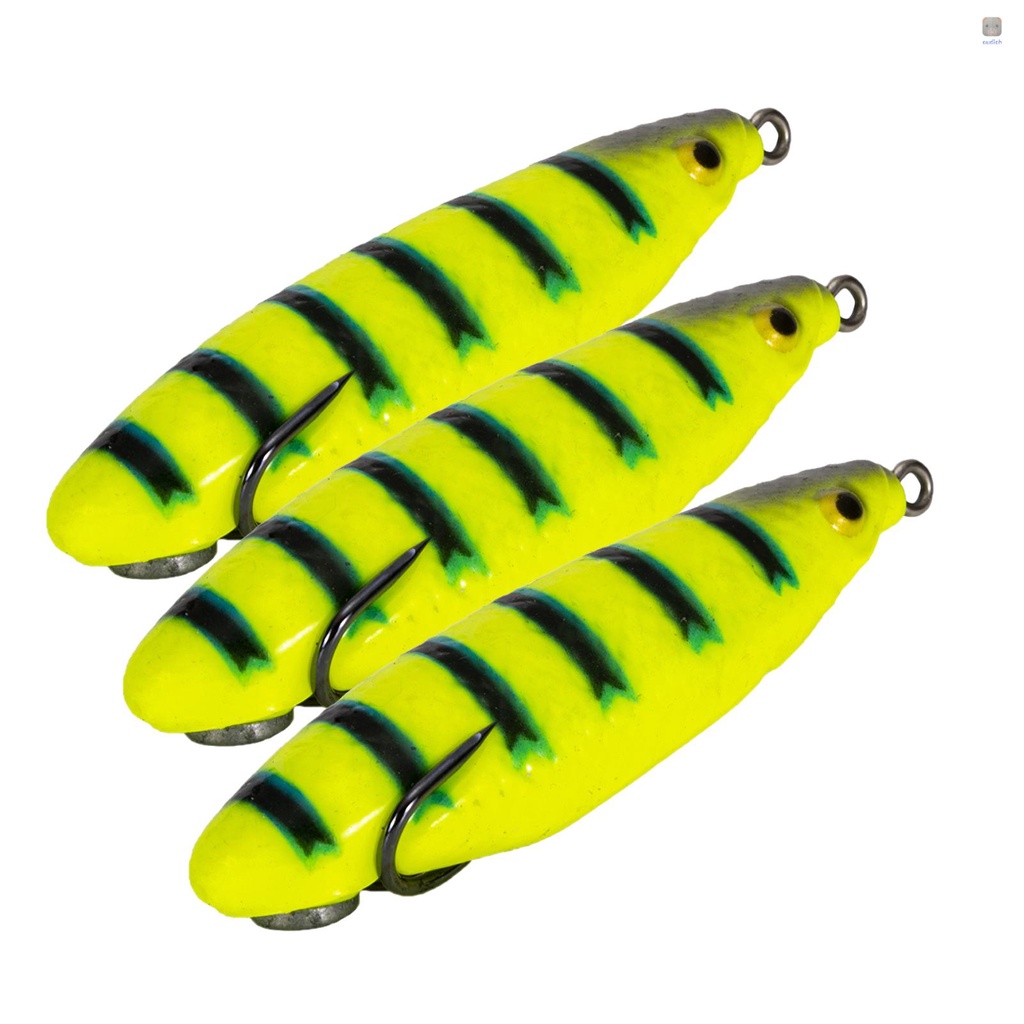 3 Mồi Câu Cá Giả Bằng Cao Su Silicone Mềm Kèm Móc