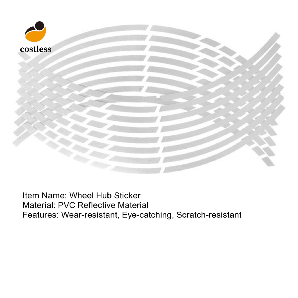 Bộ 16 Miếng Dán Phản Quang Nhiều Màu Sắc Trang Trí Vành Bánh Xe Hơi Xe Máy