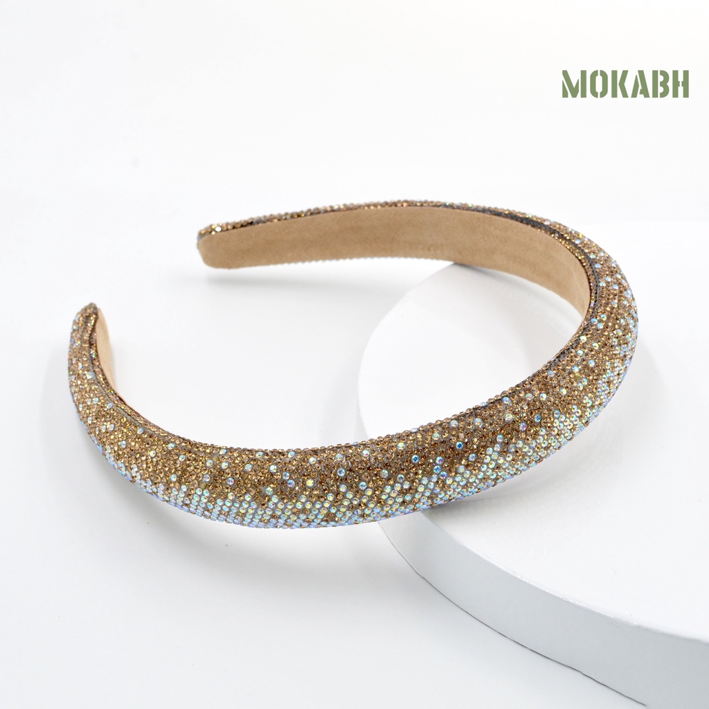 Băng Đô Đính Đá Lấp Lánh Phong Cách Baroque Cổ Điển