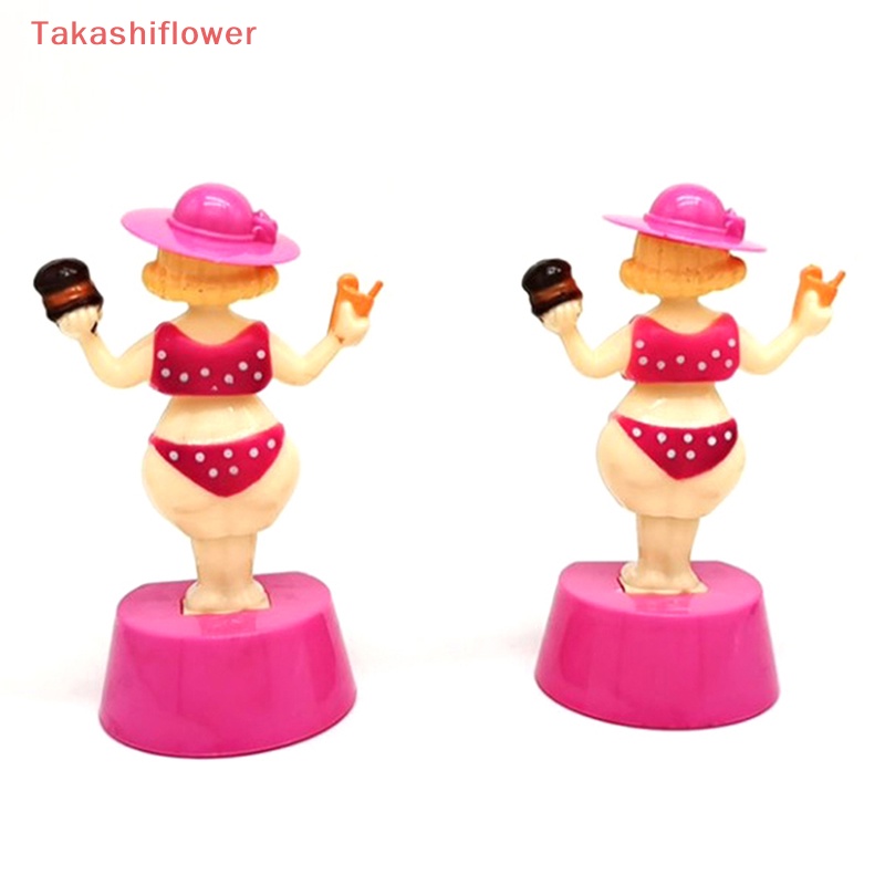 (Takashiflower) Búp Bê Nhảy Múa Lắc Đầu Sử Dụng Năng Lượng Mặt Trời Trang Trí Nội Thất Xe Hơi