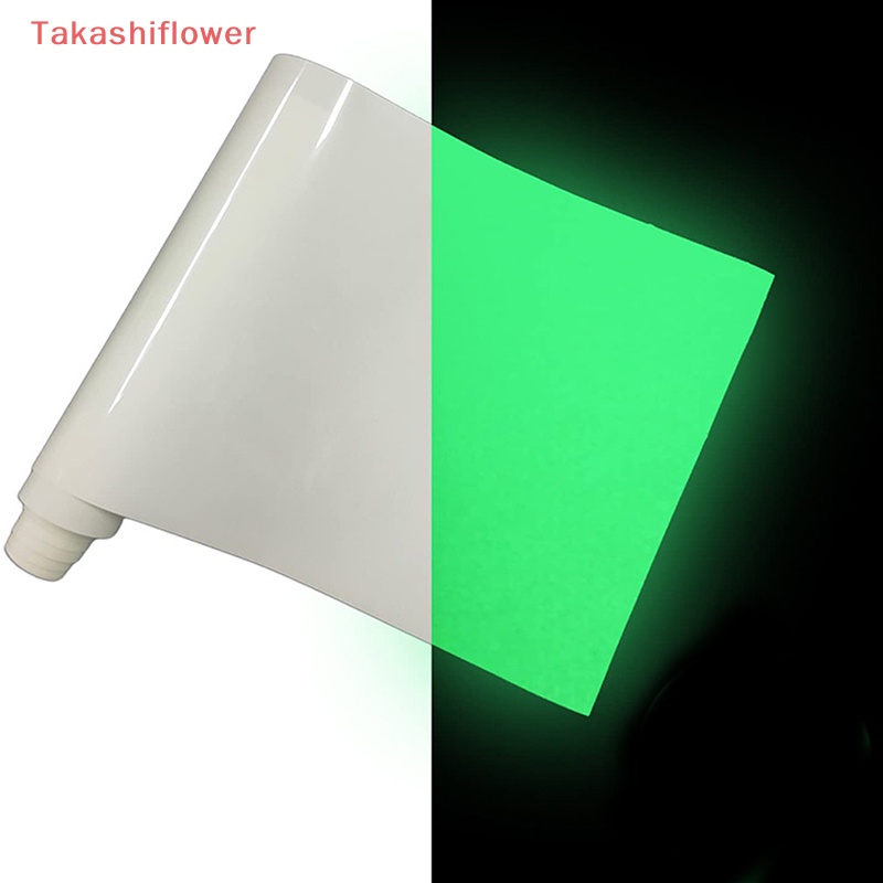 (Takashiflower) Miếng Dán Chuyển Nhiệt HTV Vinyl Phát Sáng Trong Bóng Tối 3D Cho Áo Phông Cricut Cameo 4 Loại Tấm Màu