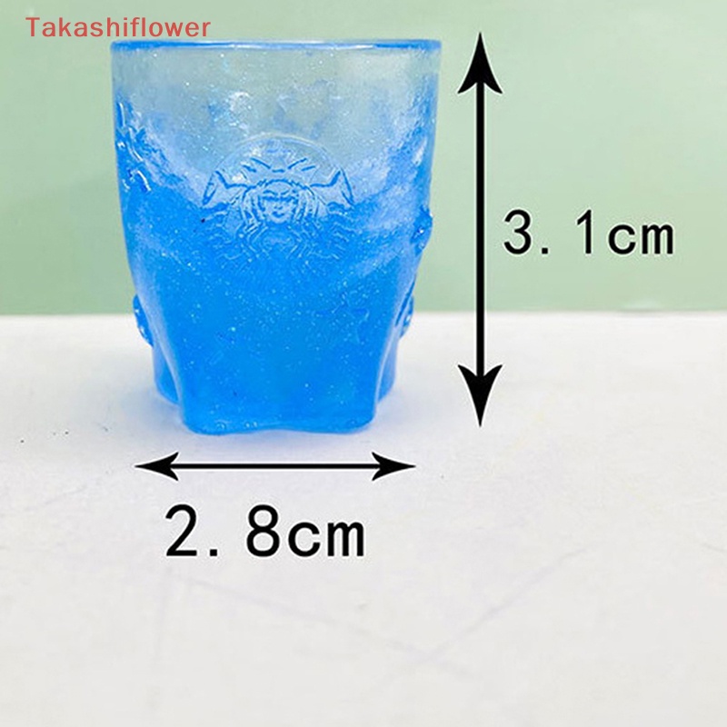 Set 5 Cốc Thủy Tinh Uống Bia / Cà Phê Starbucks Phát Sáng Độc Đáo