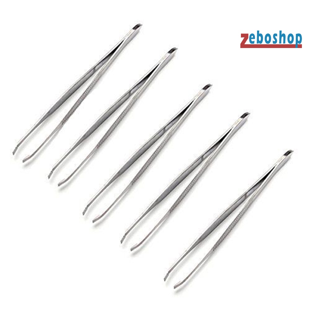 Bộ 5 Nhíp Nhổ Lông Mày Bằng Thép Không Gỉ Chuyên Nghiệp