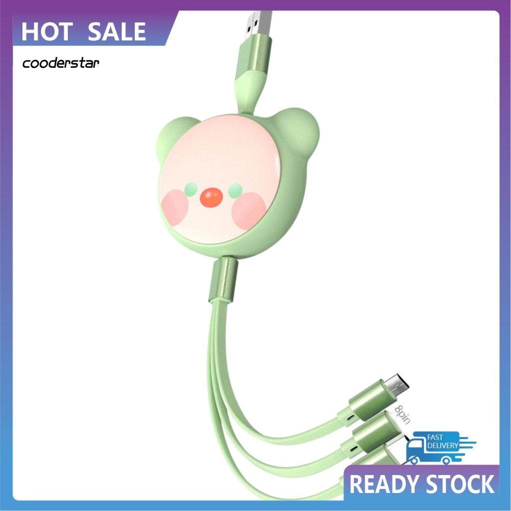 Cáp Sạc Nhanh Ba Trong Một Có Thể Thu Gọn Tiện Dụng Cho Điện Thoại