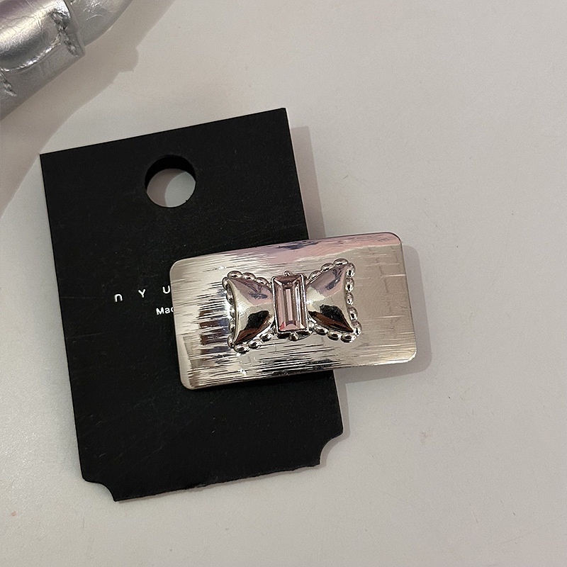 Kẹp Tóc Mỏ Vịt Hình Vuông Bằng Kim Loại Kiểu Hàn Quốc