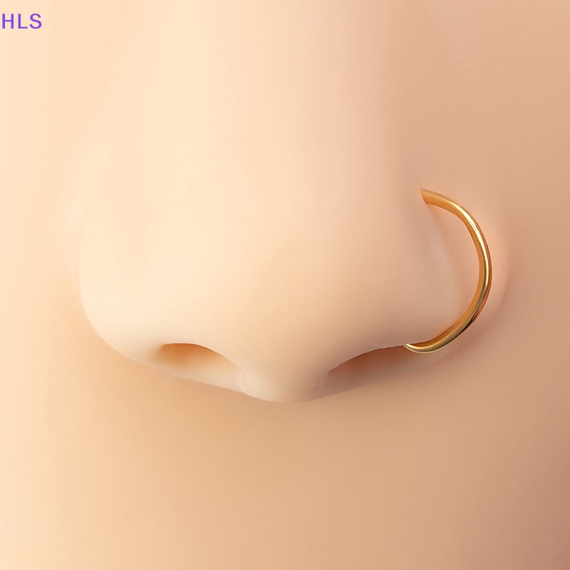Set 3 Khuyên Mũi 18G Hình Chữ D Bằng Thép Không Gỉ Cá Tính