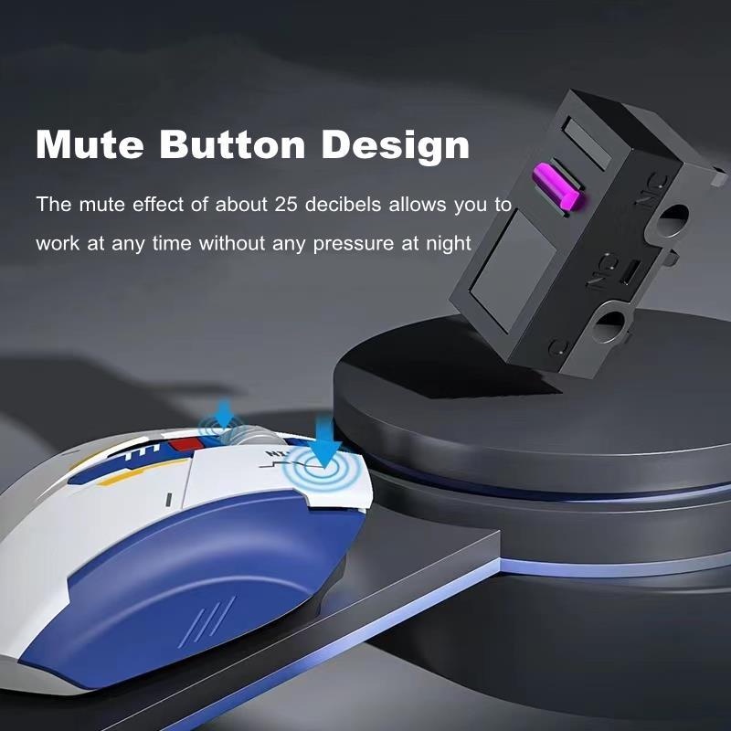 Chuột không dây 2.4G 6 Nút 1600 DPI TYPE-C