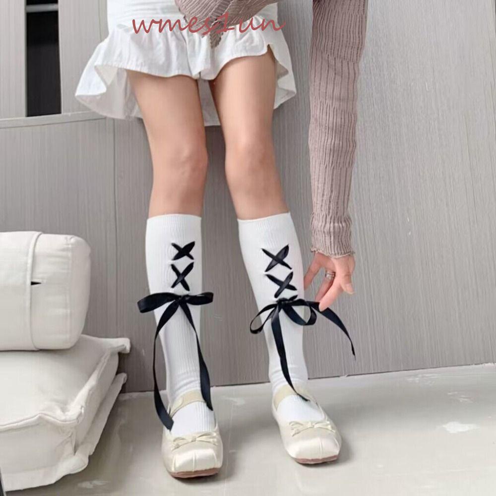 Vớ Ống Lửng Thoáng Khí Thoải Mái Đính Nơ 15H Phong Cách Lolita Ngọt Ngào