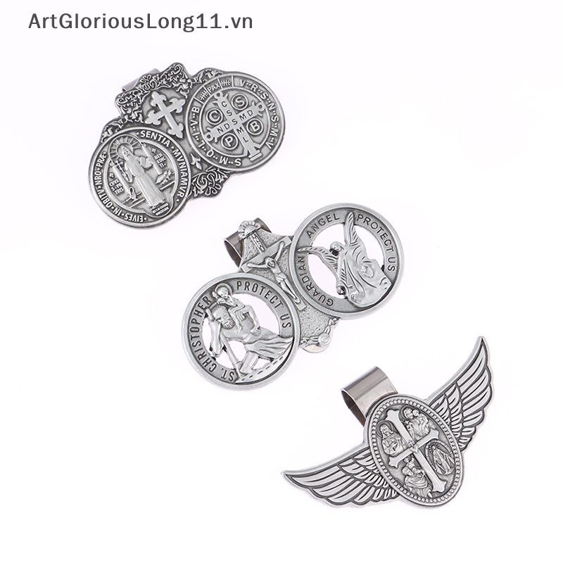 Kẹp Gắn Tấm Chắn Xe Hơi Nhiều Kiểu Dáng Christopher Medal