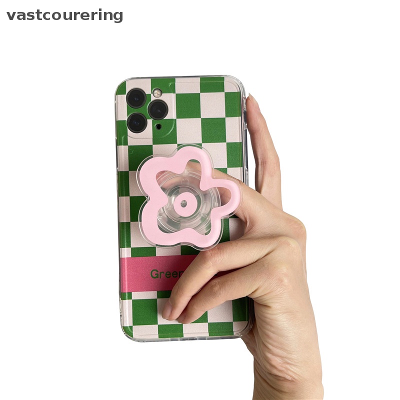 Vast New Epoxy Nhẫn Gắn Điện Thoại Di Động Có Thể Gập Lại Họa Tiết Hoa Tươi Tắn Đáng Yêu