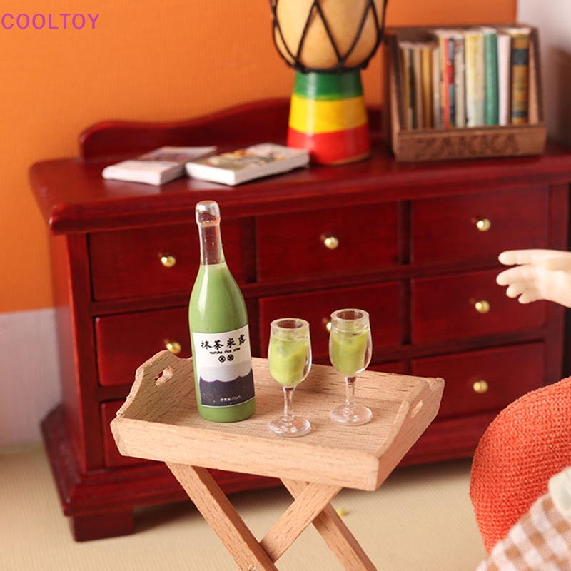 1 Bộ Ly Uống Rượu Mini Tỉ Lệ 1: 12 Dùng Trang Trí Nhà Búp Bê