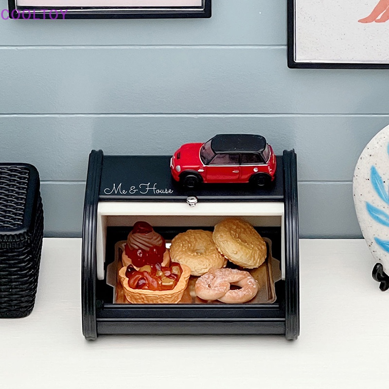 Mô Hình Hộp Bánh Mì Mini Bằng Nhựa Tỉ Lệ 1: 6 Dùng Trang Trí Nhà Búp Bê