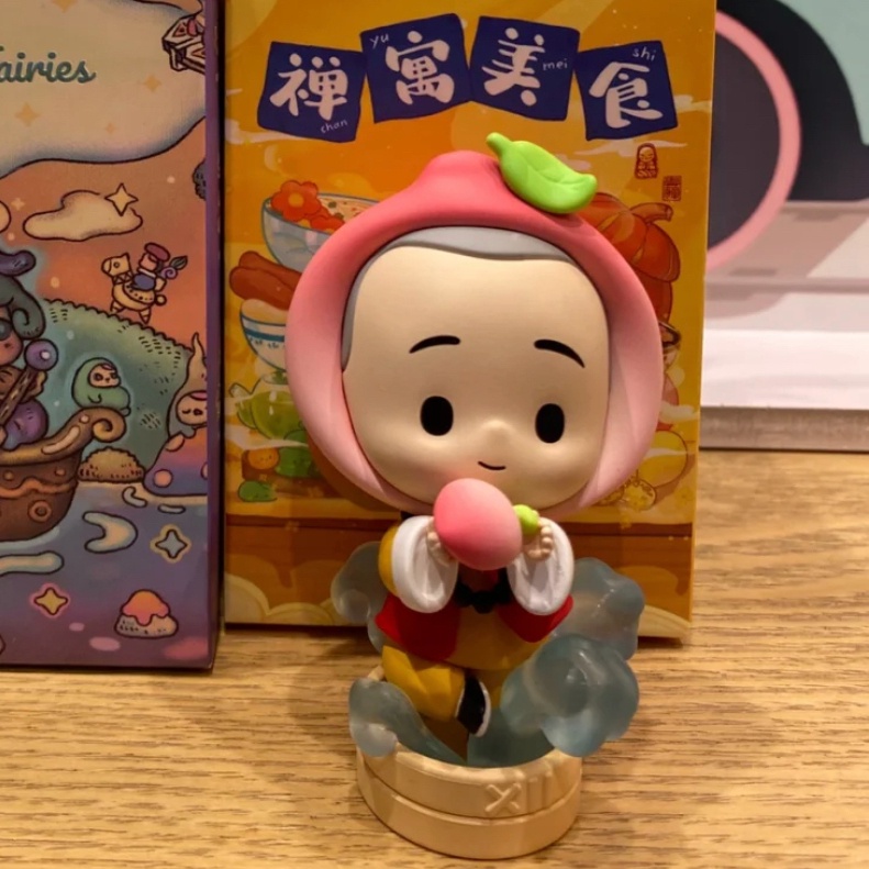 Búp Bê POPMART Yichan Little Monk Chan Yu Fine Food series Dùng Làm Quà Tặng