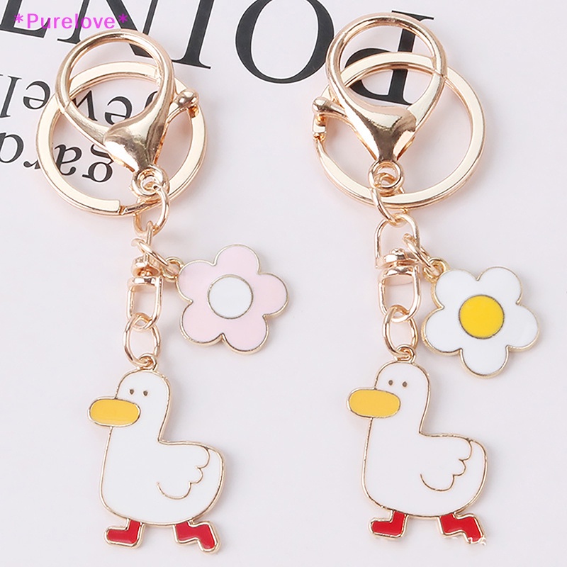 Móc Khóa Hình Chú Vịt Hoạt Hình Xinh Xắn Mới