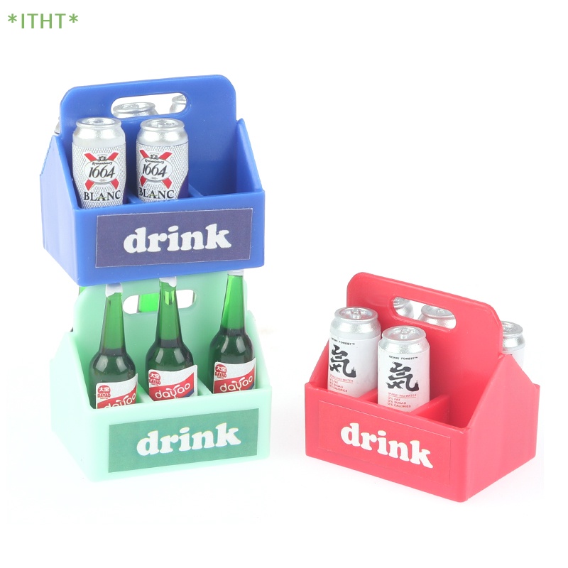 1 Bộ Chai Nước Uống Mini 1: 12 Dùng Trang Trí Nhà Búp Bê Mới
