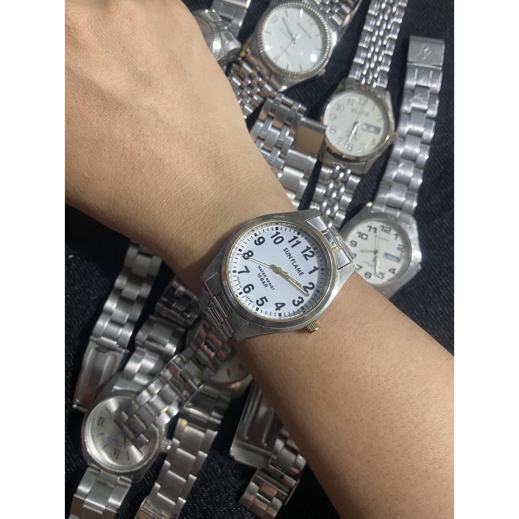 Đồng hồ nam, nữ size trung 34mm-38mm cho nam tay nhỏ, nữ tay to mẫu phổ thông hàng 2hand, vintage bãi Nhật