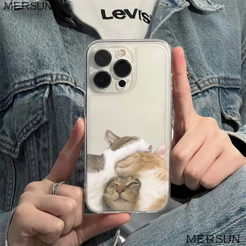 ✅Ốp Điện Thoại Mềm Chống Sốc In Hình Mèo Cho Iphone 7811iPhone1213 6In plusmax14pro X8BY