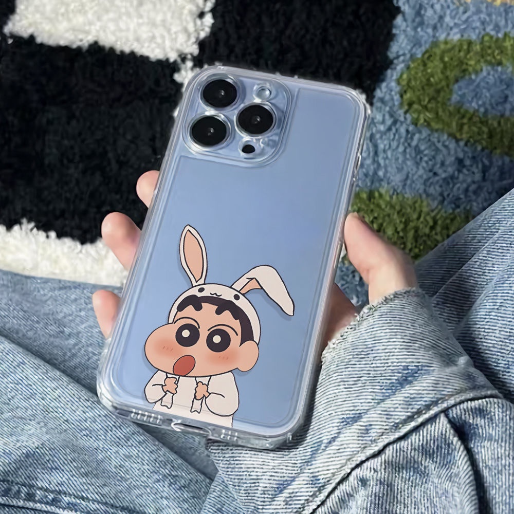 ✅Ốp Điện Thoại Dẻo Họa Tiết Hoạt Hình Cậu Bé Bút Chì Dễ Thương Chống Sốc Cho Iphone126In Soft 13 max 11 plus78 RIQ3 14pro