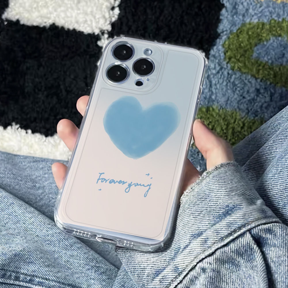 ✅Ốp Điện Thoại Mềm Chống Sốc Màu Xanh Dương Nhạt Cho Iphone 78iphone12max 14pro 1113 6In plus MLH0