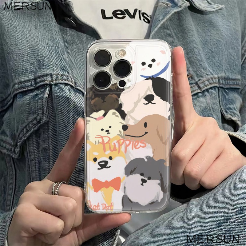 ✅Ốp Điện Thoại Mềm Chống Sốc Họa Tiết Cún Dễ Thương Cho Iphone 12136In 78 11 Plus 14 Pro