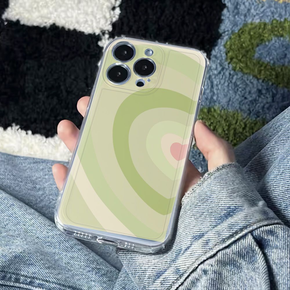 ✅Ốp Điện Thoại Mềm Chống Sốc Họa Tiết Trái Tim Cho iPhone 14pro 7811 12Max6In13 RMNT