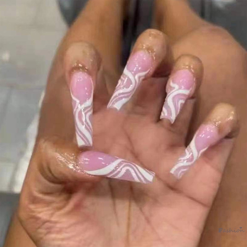 Bộ Móng Tay Giả Múa Ba Lê Gợn Sóng Dài Mịn Màng Và Không Gây Hại