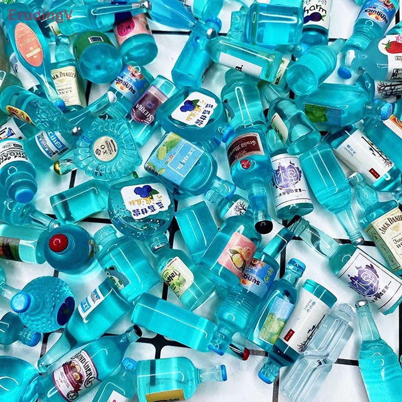 Set 10 Chai Đựng Kem / Đồ Uống Ba Chiều Màu Xanh Dương Trong Suốt DIY