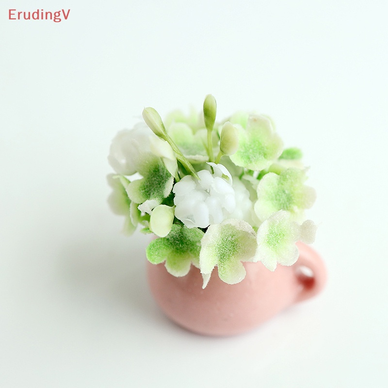 Chậu Hoa 1 / 12 Dùng Trang Trí Nhà Búp Bê Màu Sắc Ngẫu Nhiên