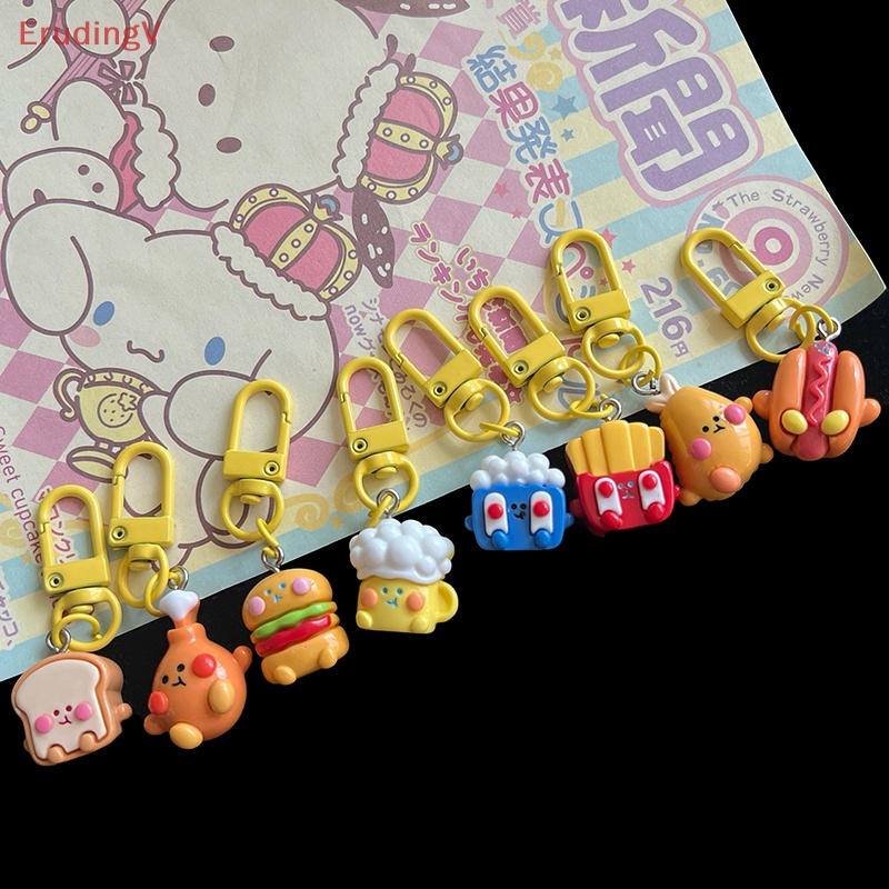 [ErudingV] Mặt Dây Chuyền Resin Hình Bánh Burger Tỏi Cá Tính Trang Trí Móc Khóa / Túi Xách / Xe Hơi Cho Cặp Đôi [Mới