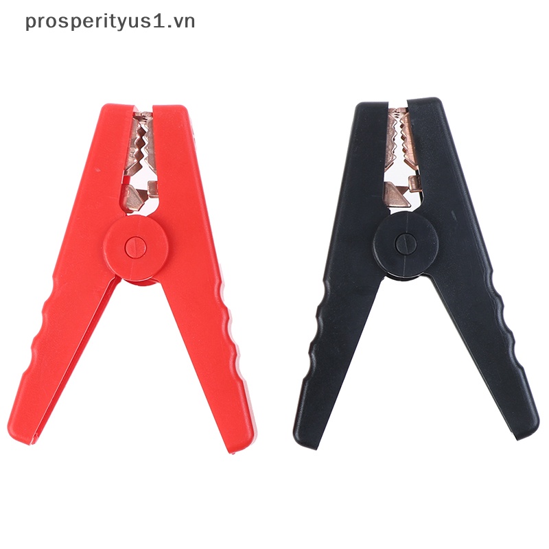 1 [prosperityus1] 2 Kẹp Cá Sấu Lớn 100a Cách Điện Cho Xe Hơi [VN] [VN]