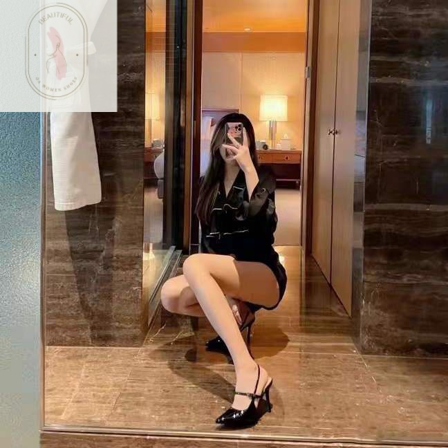 Giày Cao Gót Mũi Nhọn Phong Cách Âu Mỹ Thời Trang Mùa Hè 2023 Cho Nữ