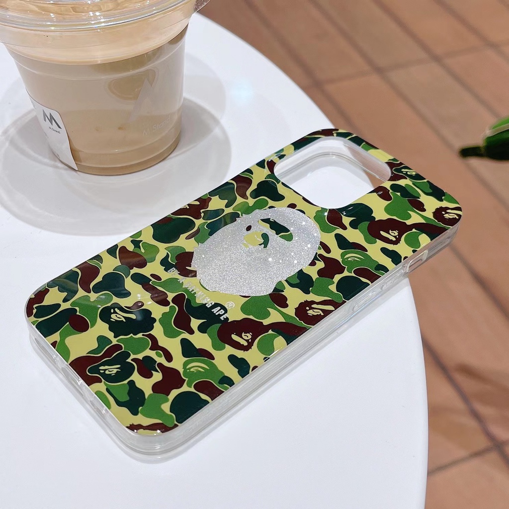 Ốp Điện Thoại TPU Dẻo Trong Suốt Họa Tiết Rằn Ri Thời Trang Chống Rơi Cho iPhone 12 13 14 Pro Max Imd