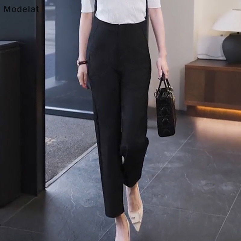 Quần Chiffon Ống Rộng Lưng Cao Xếp Ly Phong Cách Hàn Quốc Thời Trang Xuân Hè Cho Nữ