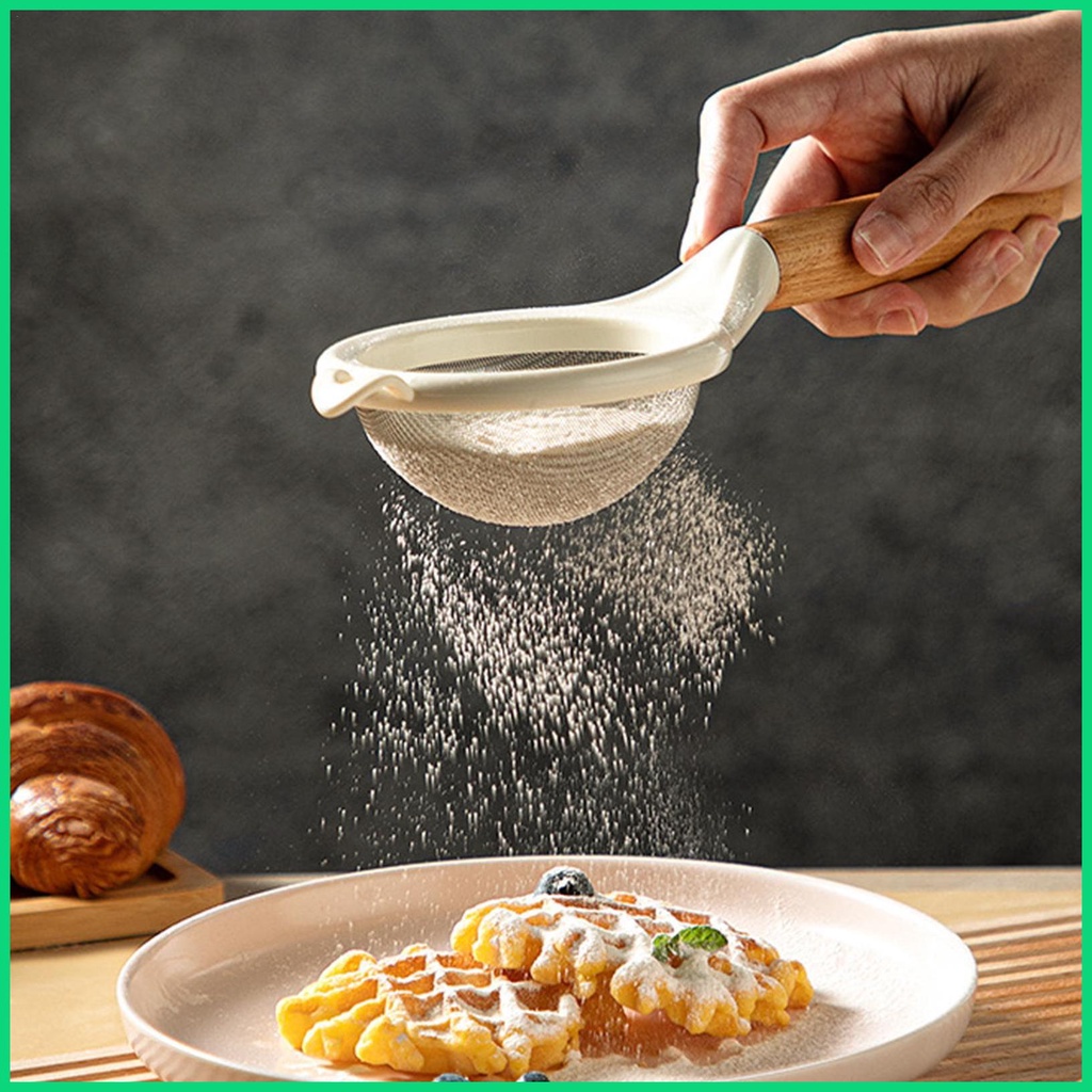 Rây Bột Bằng Thép Không Gỉ Có Tay Cầm Tiện Dụng Cho Nhà Bếp