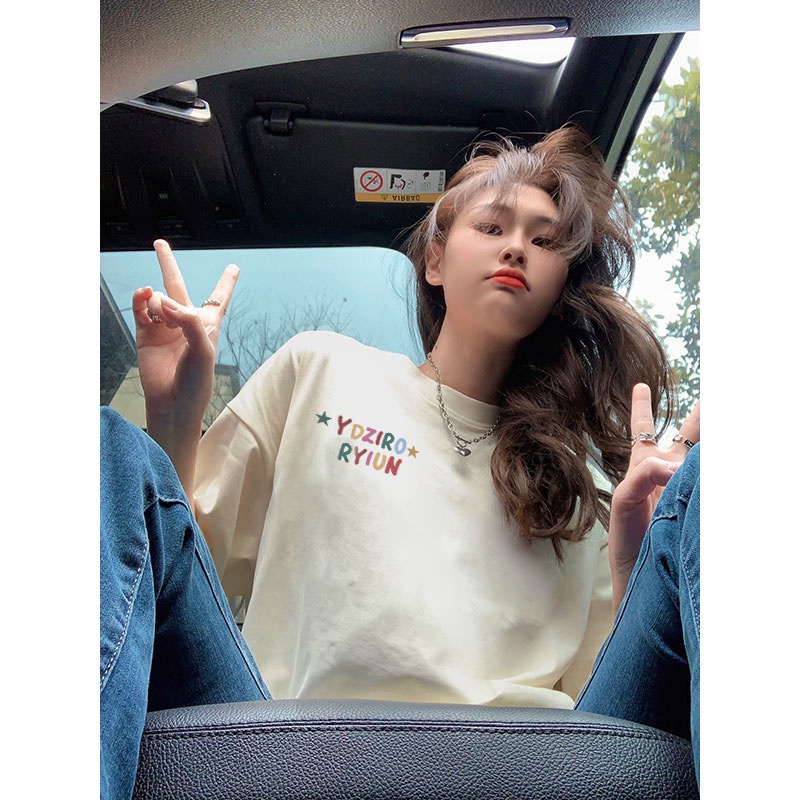 Áo thun NRVP 100% cotton tay ngắn phong cách Hàn Quốc