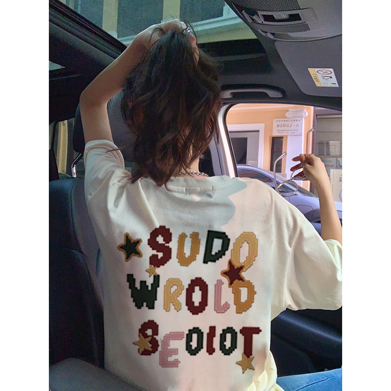 Áo thun NRVP 100% cotton tay ngắn phong cách Hàn Quốc