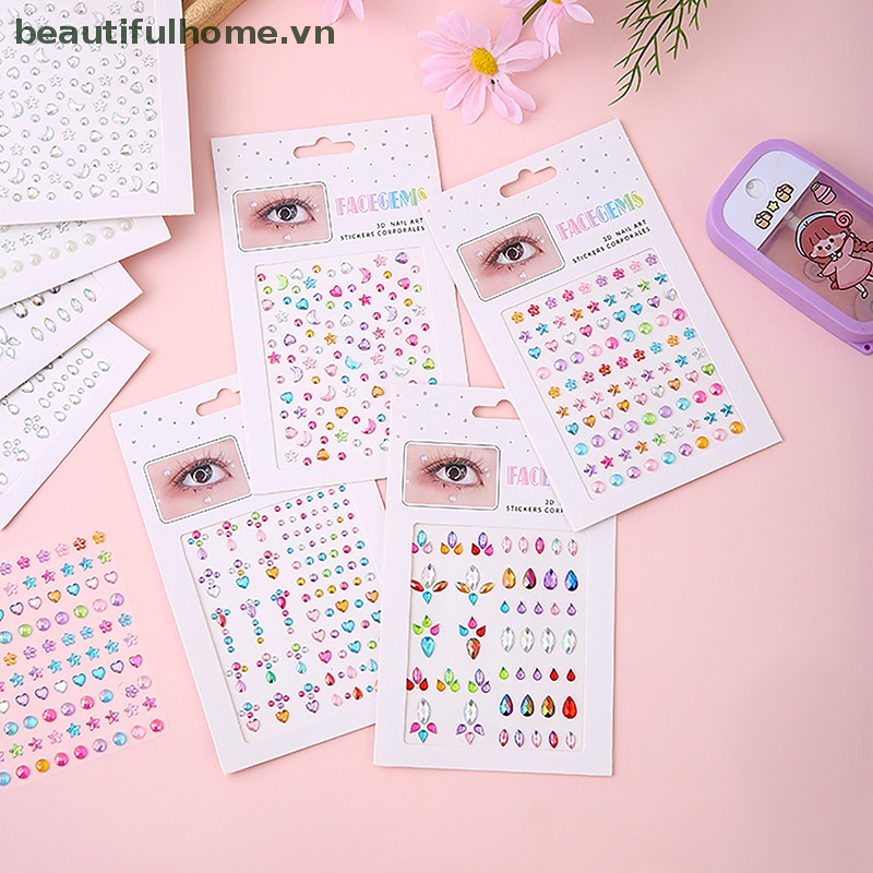 Đá Quý / Ngọc Trai / Kim Cương Pha Lê Trang Điểm Mắt / Cơ Thể Nghệ Thuật