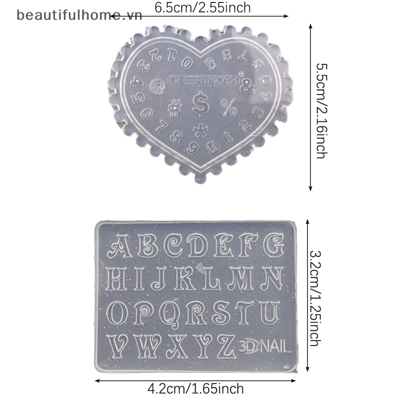 Khuôn Silicone Tạo Hình Làm Móng Tay 3D DIY