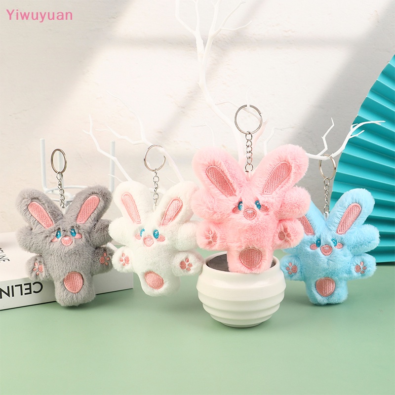 < Yiwuyuan > Móc Khóa Thỏ Nhồi Bông Mềm Mại Trang Trí Ba Lô Xe Hơi Túi Xách Quà Tặng Trẻ Em Mới