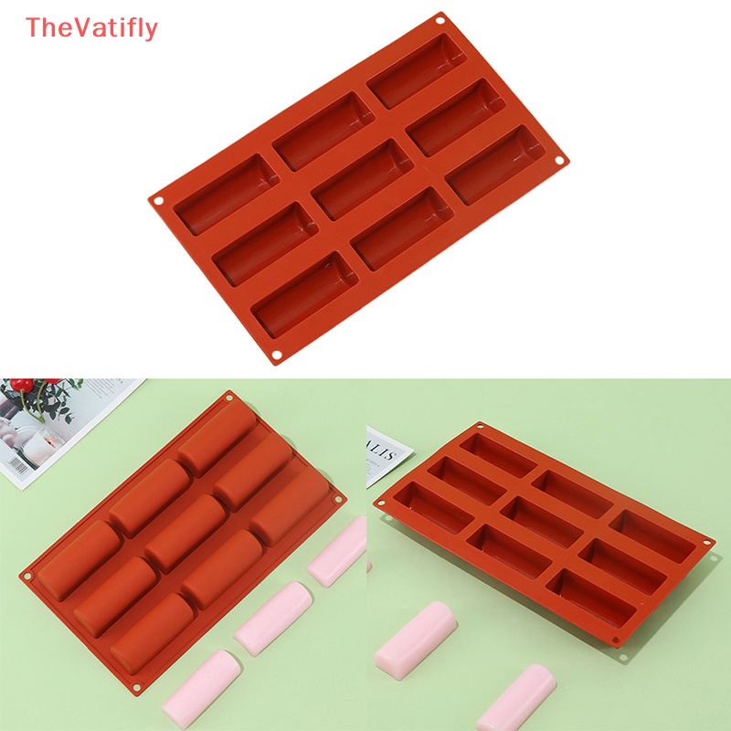 Khuôn Silicone Làm Bánh 9 Ngăn Hình Trụ Dài DIY