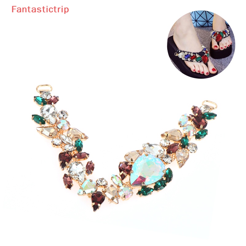 1 Chuỗi Dây Đeo Chân Đính Đá Pha Lê Kết Nối Bikini Trang Trí Quần Áo DIY Mới