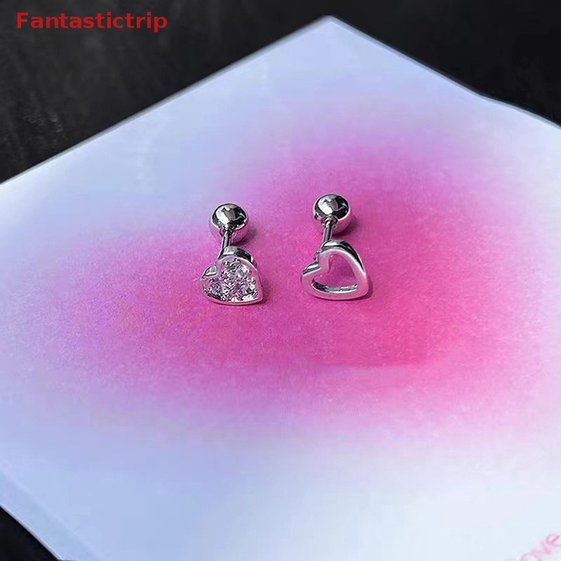 1 Đôi Bông Tai Hình Trái Tim Xoắn Ốc Thời Trang Dành Cho Nữ