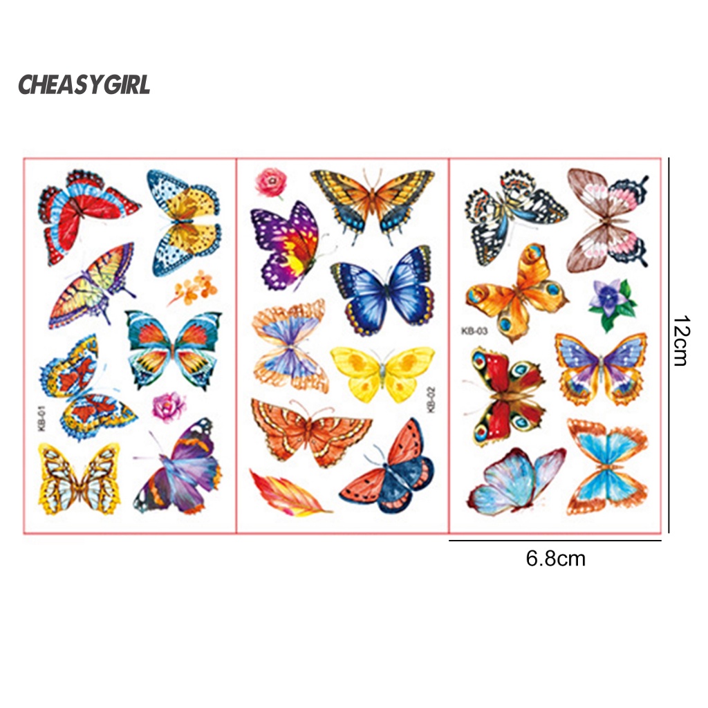 Set 10 Hình Xăm Dán Tạm Thời Không Gây Kích Ứng Có Thể Tháo Rời