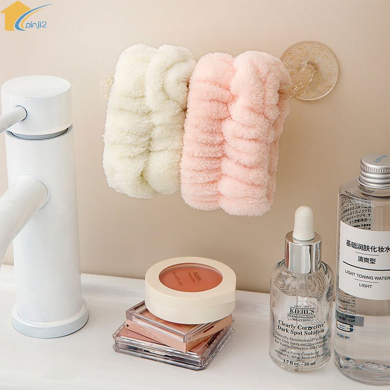 Băng Đô Lông Cừu San Hô Mềm Mại Co Giãn Thấm Hút Tốt Tiện Dụng Rửa Mặt /