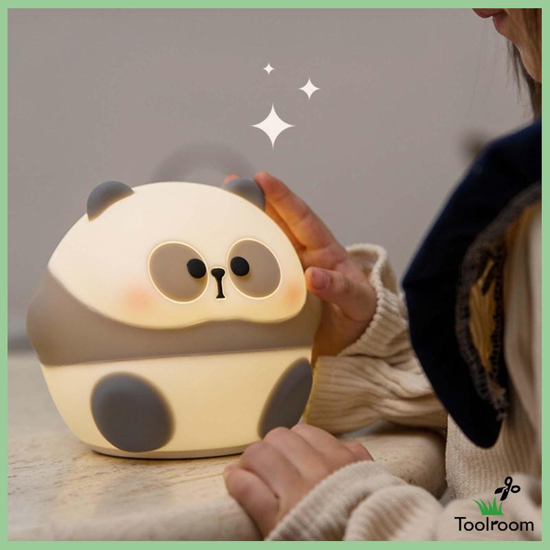 Đèn Ngủ Bằng Silicon Hình Gấu Trúc Hoạt Hình Cho Phòng Khách Trẻ Em