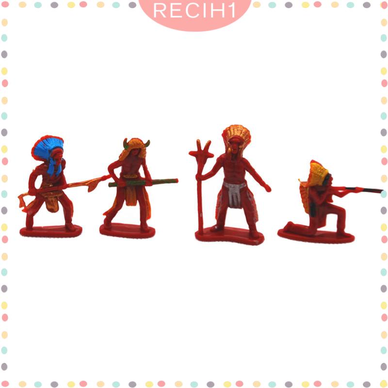 Bộ 4 Mô Hình Cao Bồi Dùng Trang Trí Tiểu Cảnh