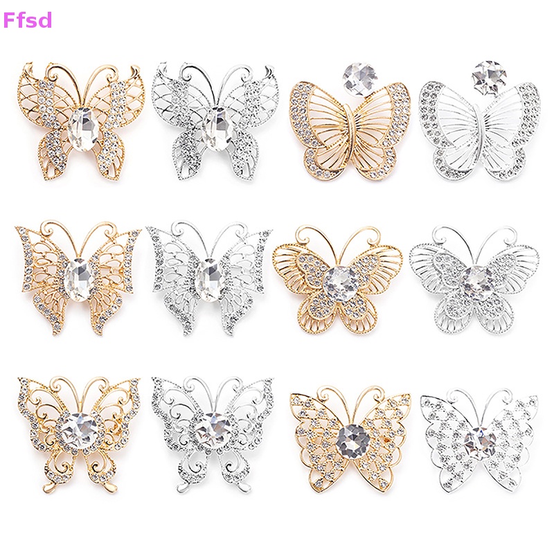 {Ffsd} Trâm Cài Áo Bằng Hợp Kim Hình Bướm Đính Đá Thời Trang Dễ Phối Đồ Trang Phục Vải Corsage * Hàng Bán Chạy