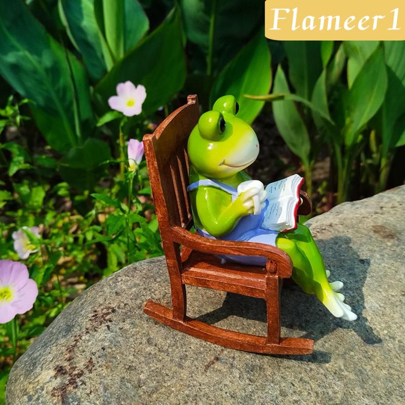 [Flameameer1] Mô Hình Ếch Bằng Nhựa Resin Để Bàn Trang Trí Sân Vườn